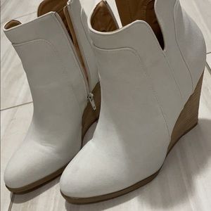 White booties never worn